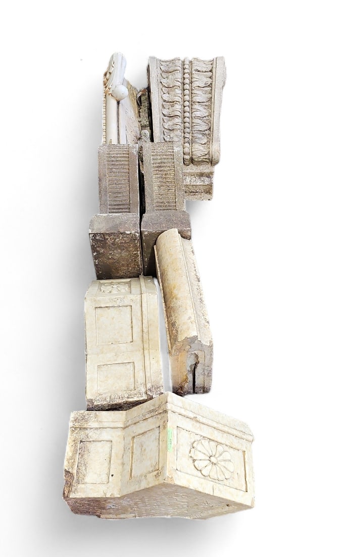 Lot of 7 Concrete Architectural Elements. (1 of 5)