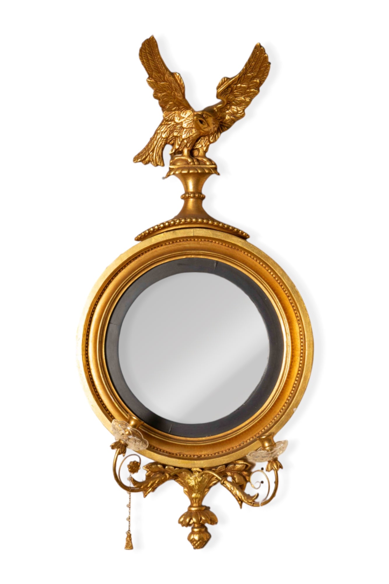 Federal Style Girandole Wall Mirror w/ Eagle. (1 of 3)