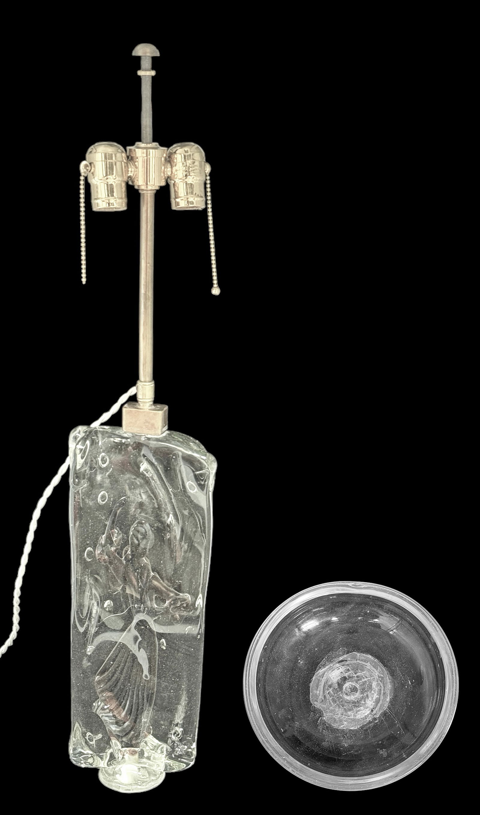 Mid-Century Art Glass Lamp, Flamenco Dancer. (1 of 3)