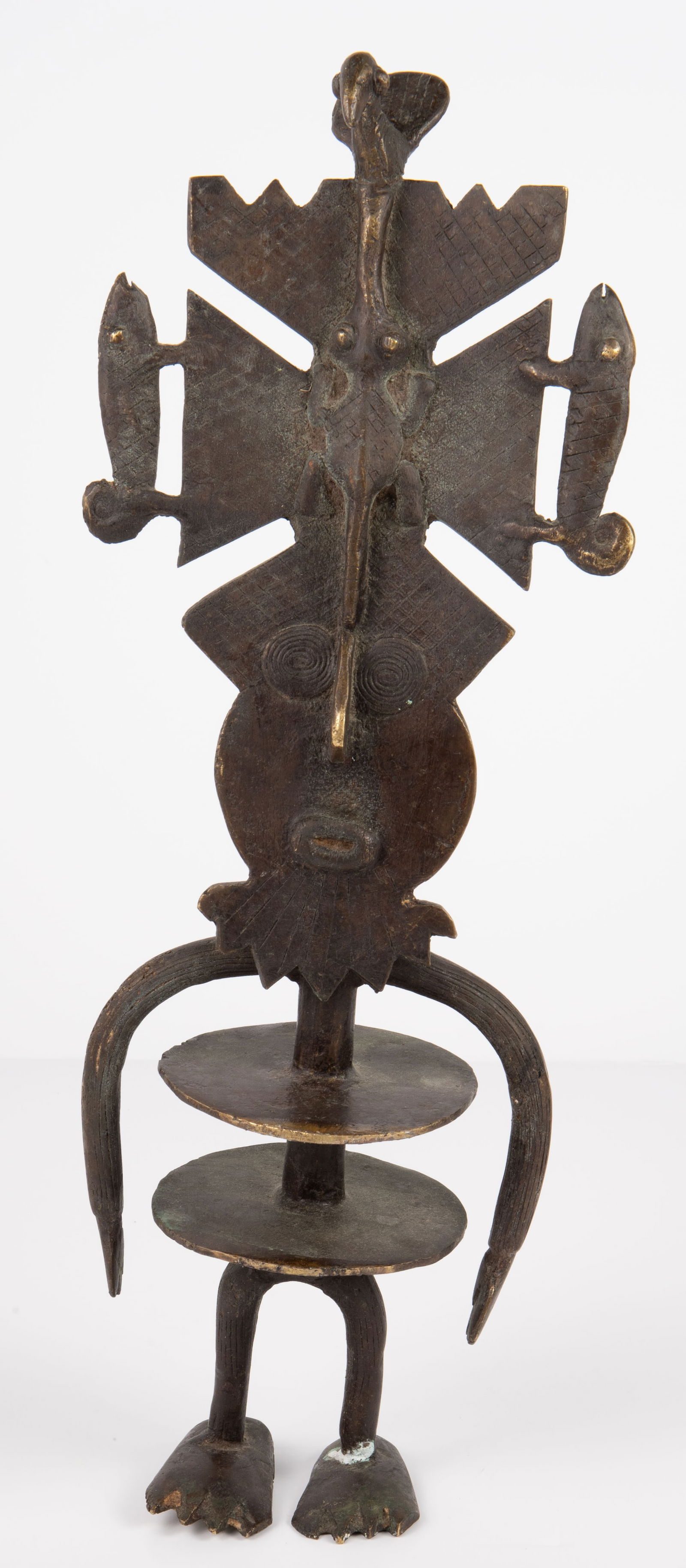 African Benin ? Bronze Abstract Figural Sculpture. (1 of 4)