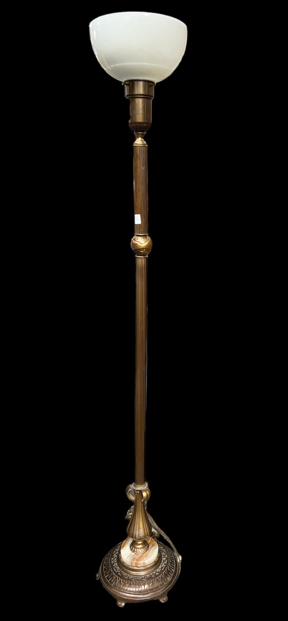Brass Torchiere Floor Lamp. (1 of 2)