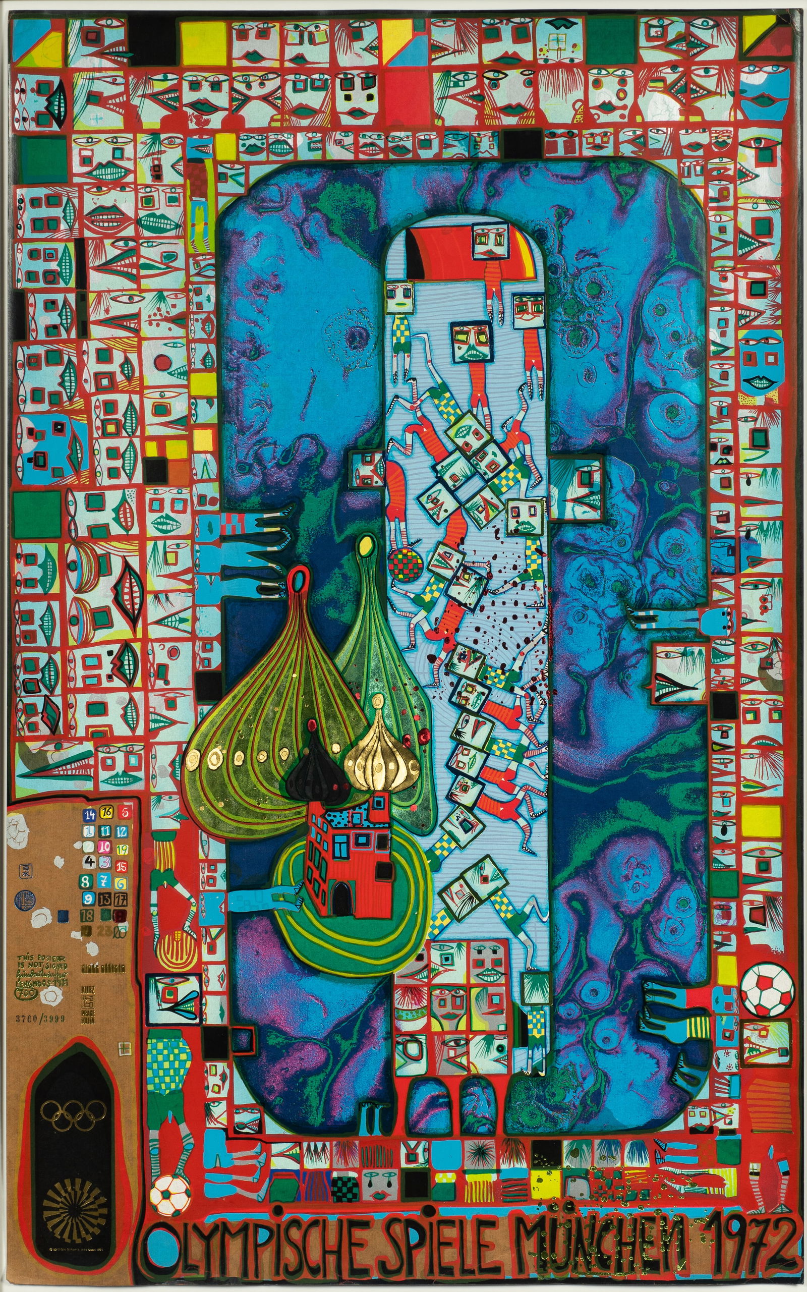 1972 Munich Olympic Poster by Hundertwasser. (1 of 6)