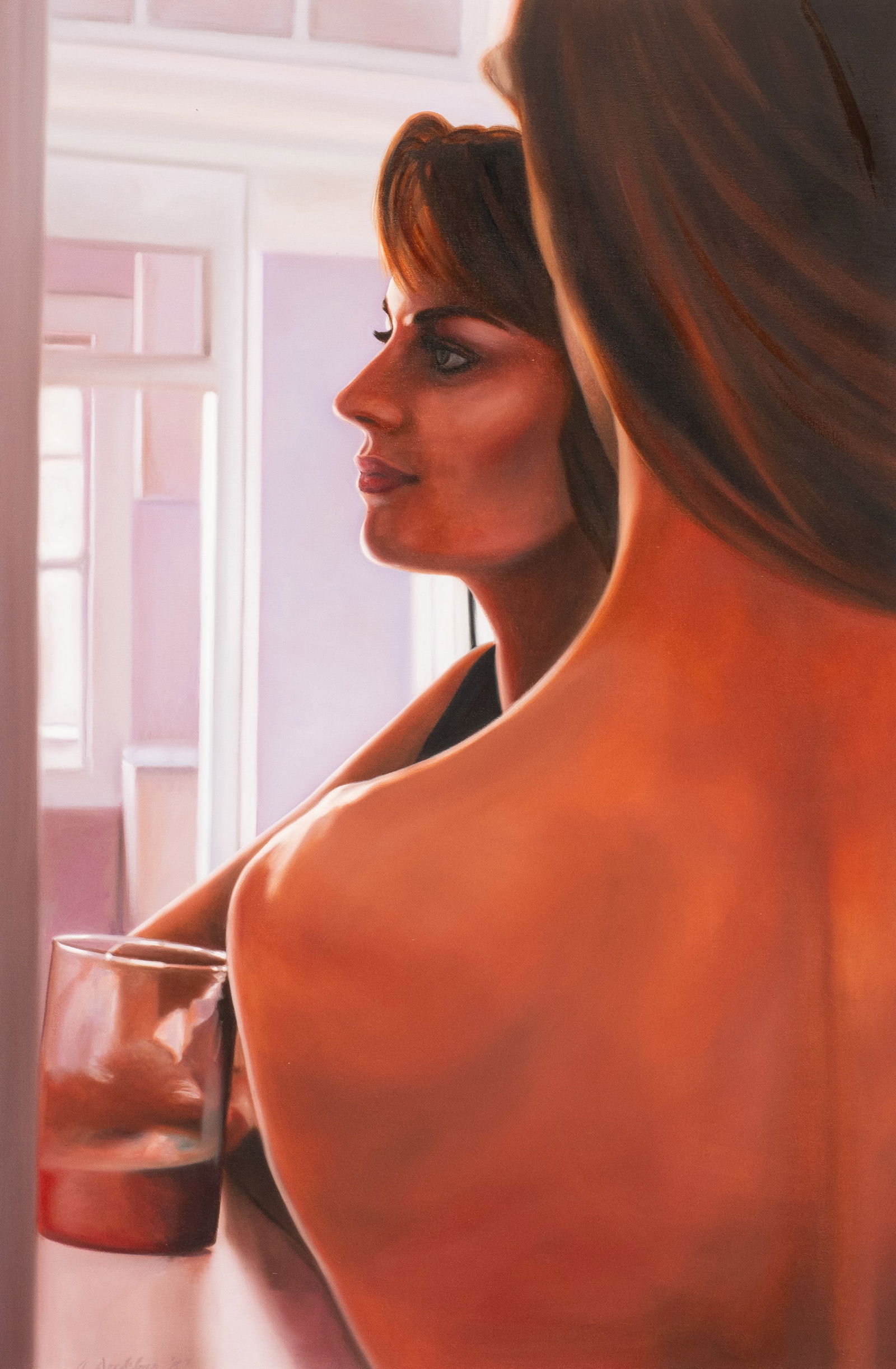 Portrait Painting of Two Women by Adrian Deckbar. (1 of 5)