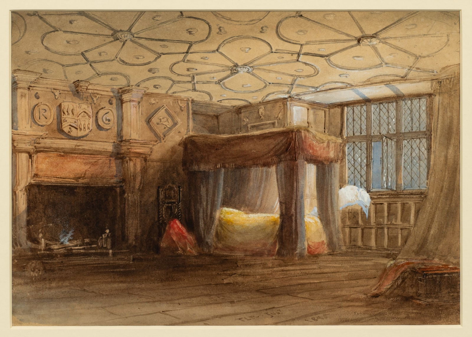 Jacobean Interior Scene, Thomas C. L. Rowbotham. (1 of 6)
