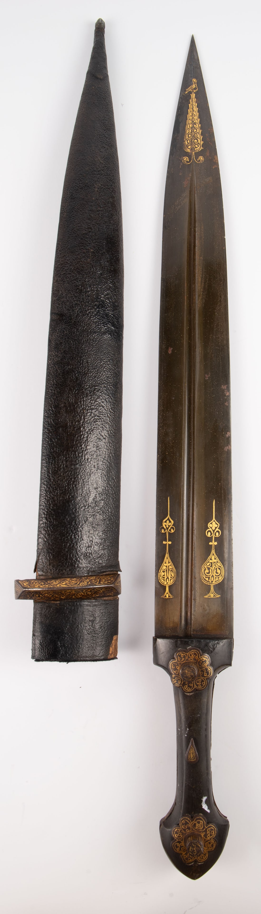 Islamic Kinjal Short Sword w/ 24K Gold Leaf. (1 of 6)