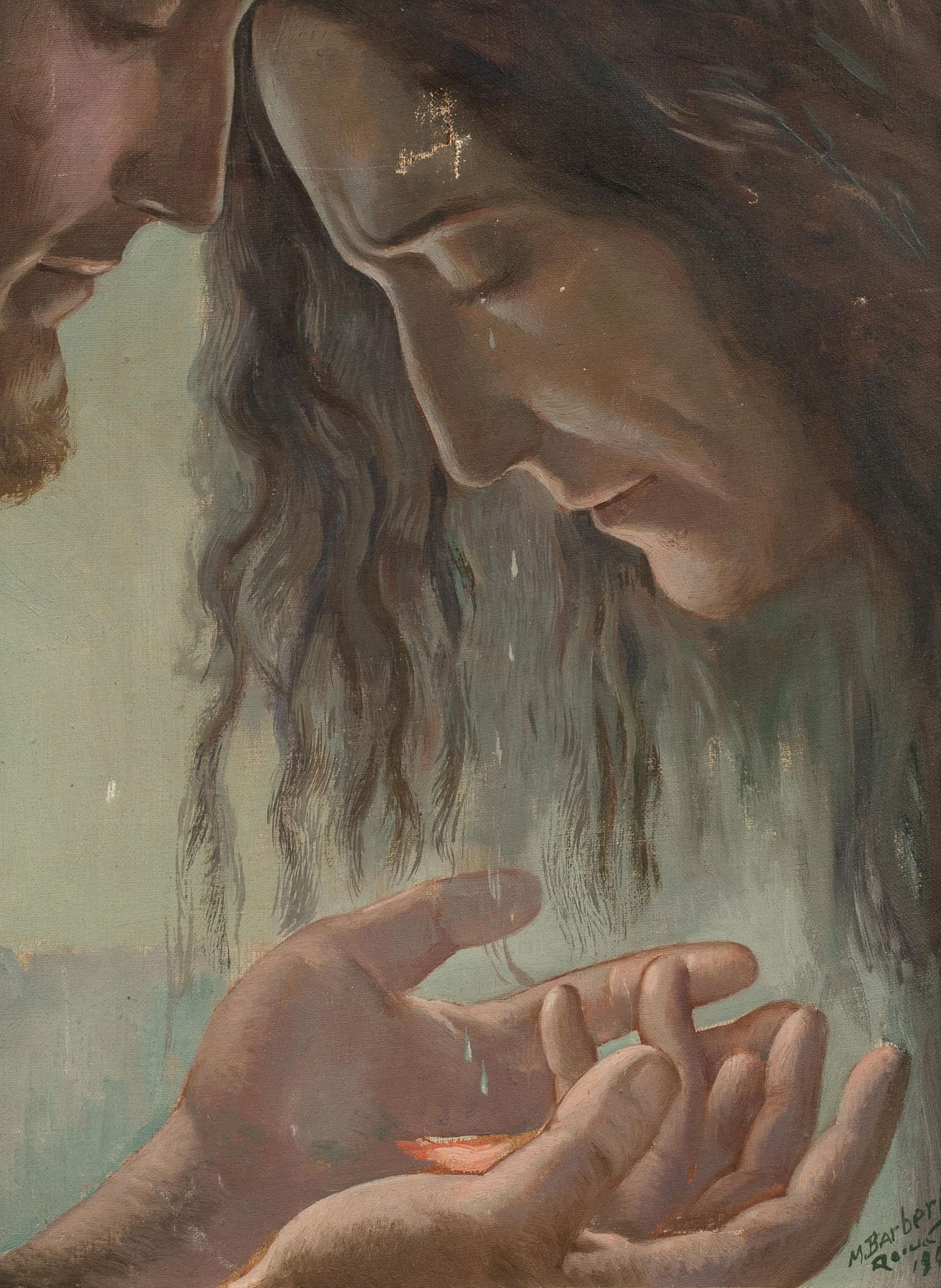 Painting of a Man and Woman by Mario Barberis. (1 of 6)