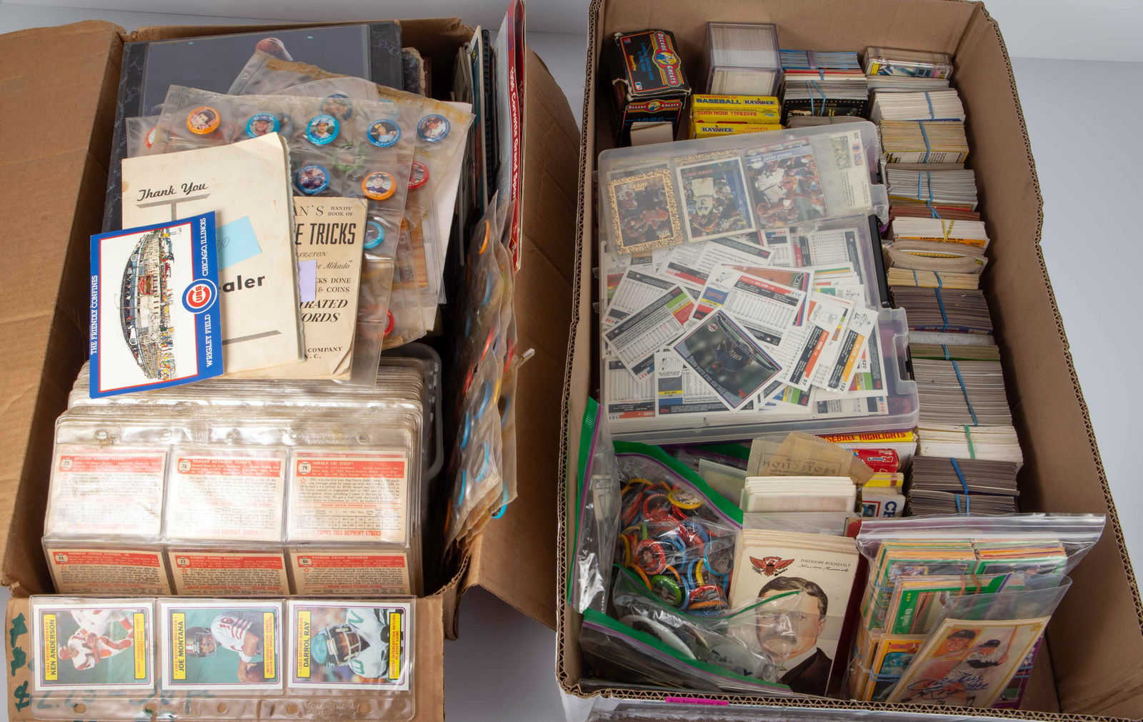 Lot: Baseball Cards, Wrestling Cards, Pins, etc. (1 of 6)