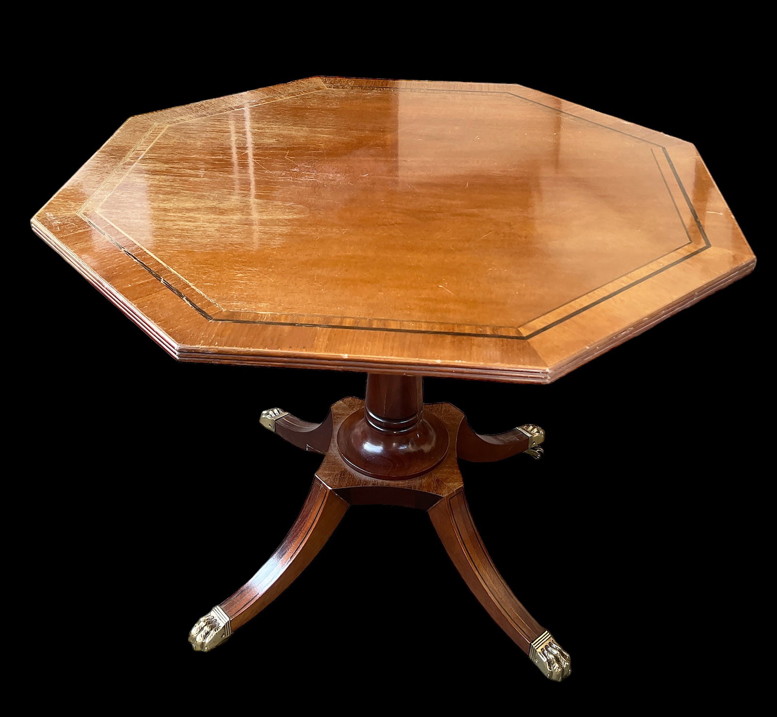 Signed Baker Octagonal Table, AS IS Top. (1 of 3)