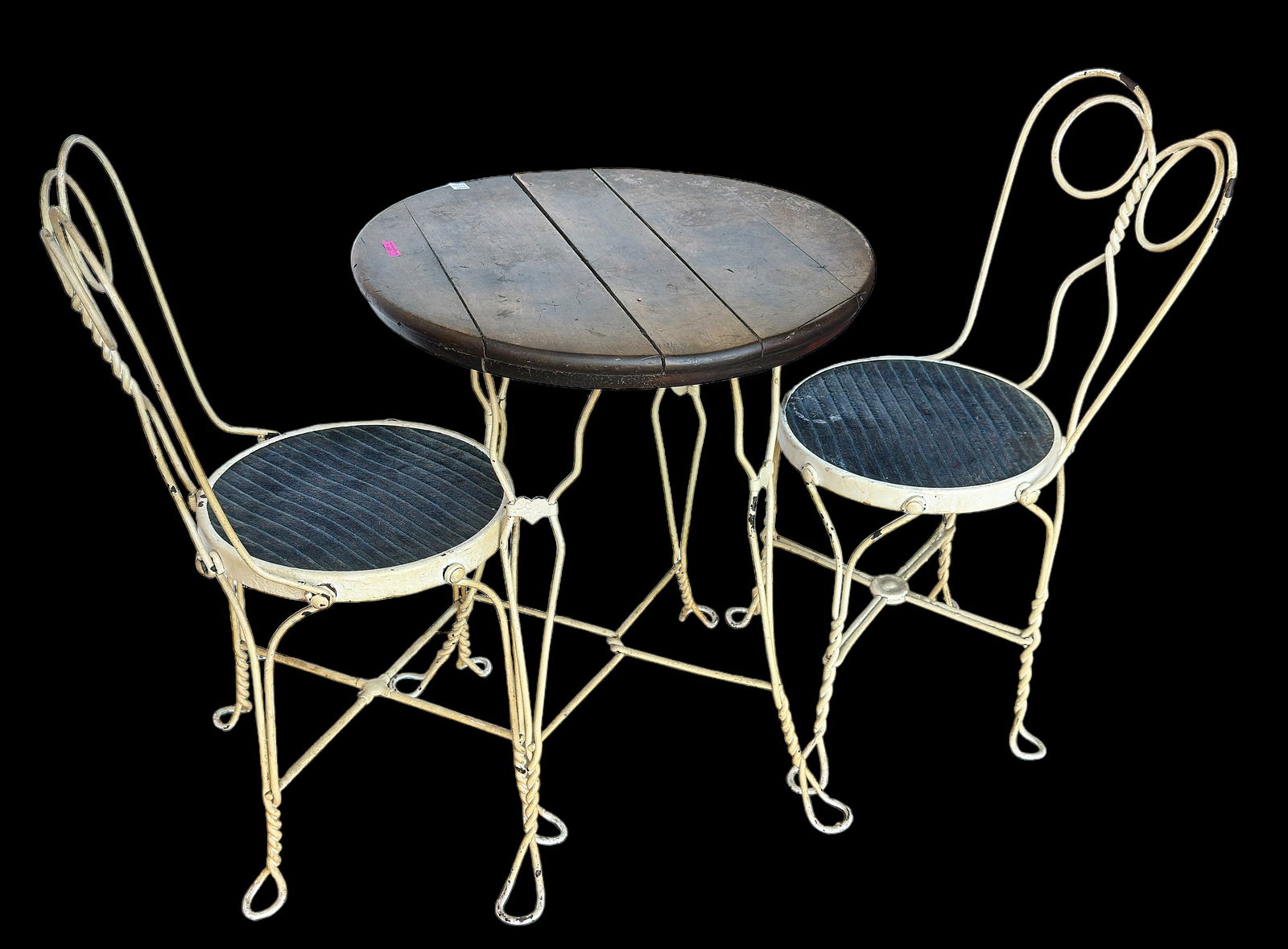 Antique Ice Cream Table & Chairs. (1 of 1)