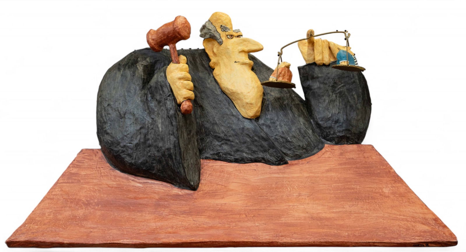 Stephen Hansen Papier Mache Judge Wall Sculpture. (1 of 4)