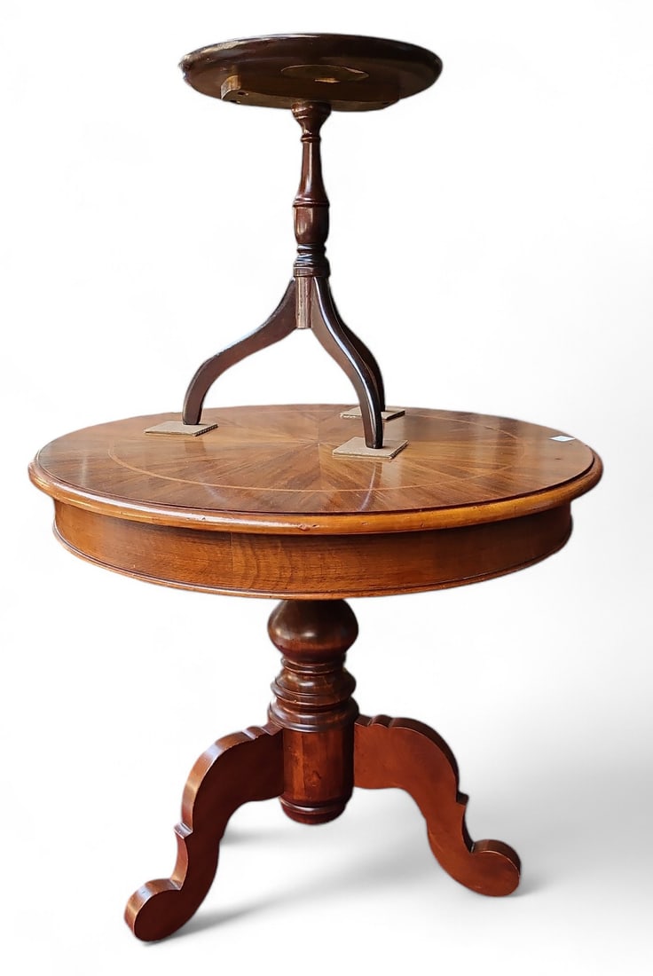 Lot of 2 Round Tables, One Small. (1 of 4)