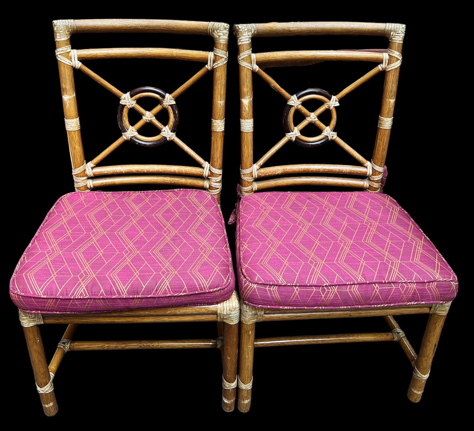 Pair of McGuire Bamboo Chairs. (1 of 1)