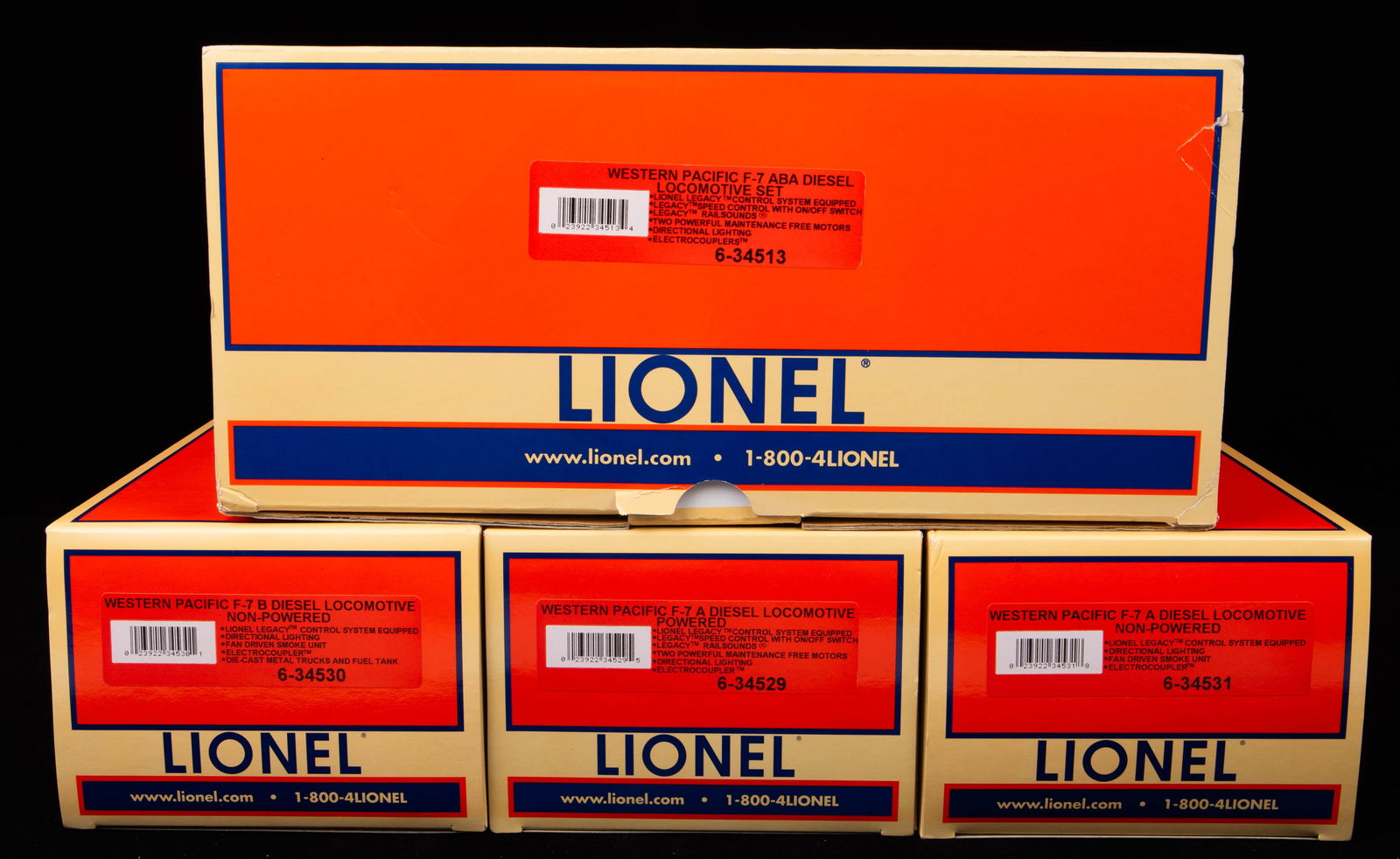 Lionel Western Pacific F-7 ABA Locomotive Set. (1 of 2)