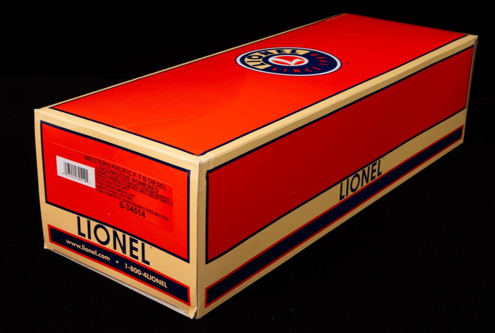 Lionel Western Pacific F-7 B Diesel Locomotive.: This is a Lionel Western Pacific F-7 B Diesel Locomotive Powered (6-34514). It comes with its original box, and appears to be in excellent condition, though it has not been tested. In-house shipping i