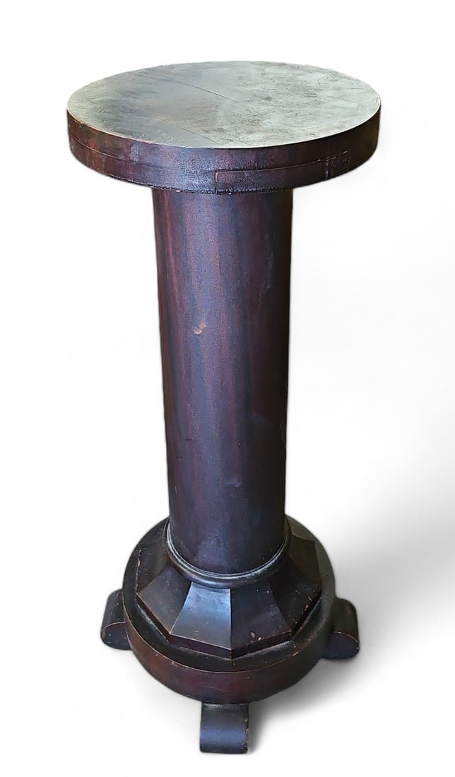 Empire Style Mahogany Pedestal or Plant Stand. (1 of 2)