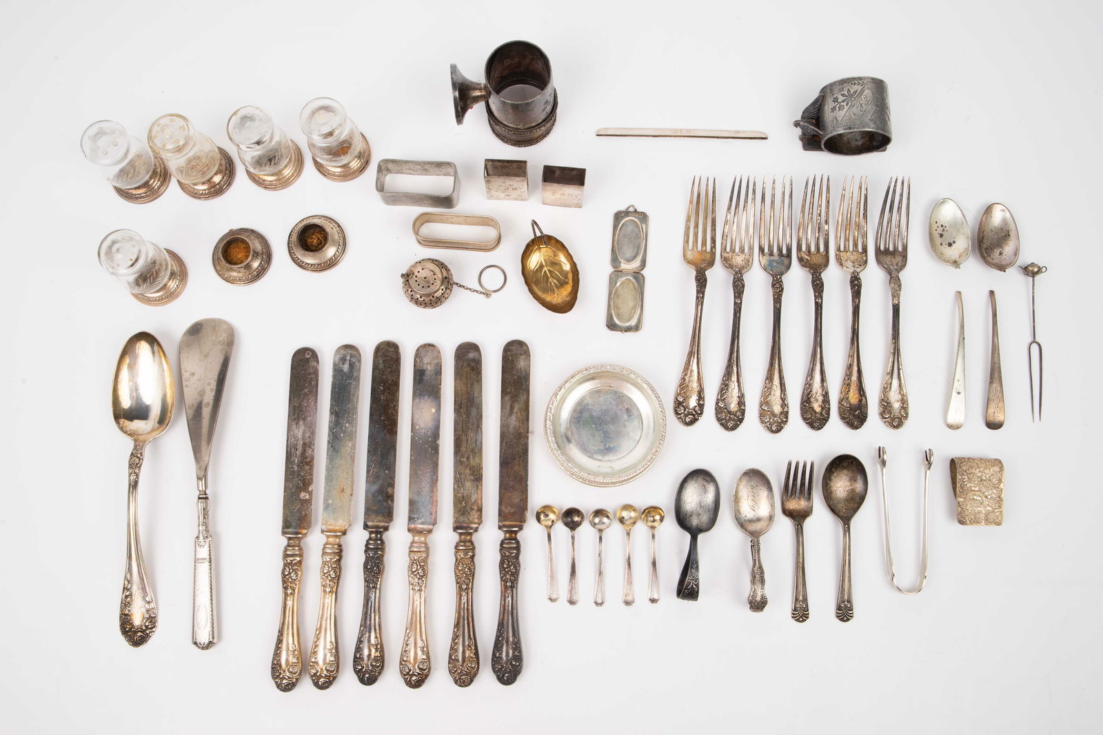 Mostly Sterling Silver Table Items. (1 of 12)