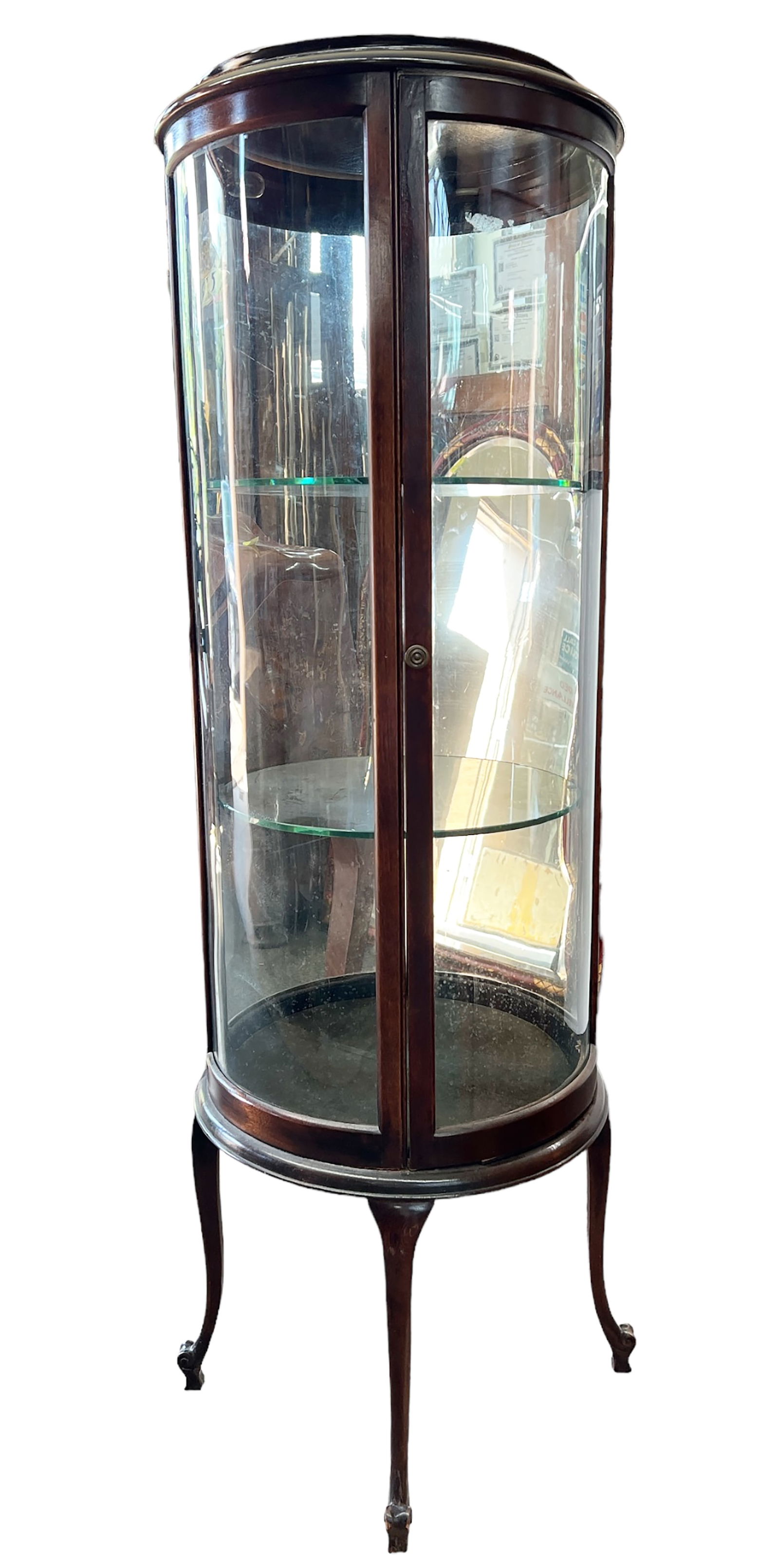 Round Vitrine or Curio Cabinet. (1 of 4)