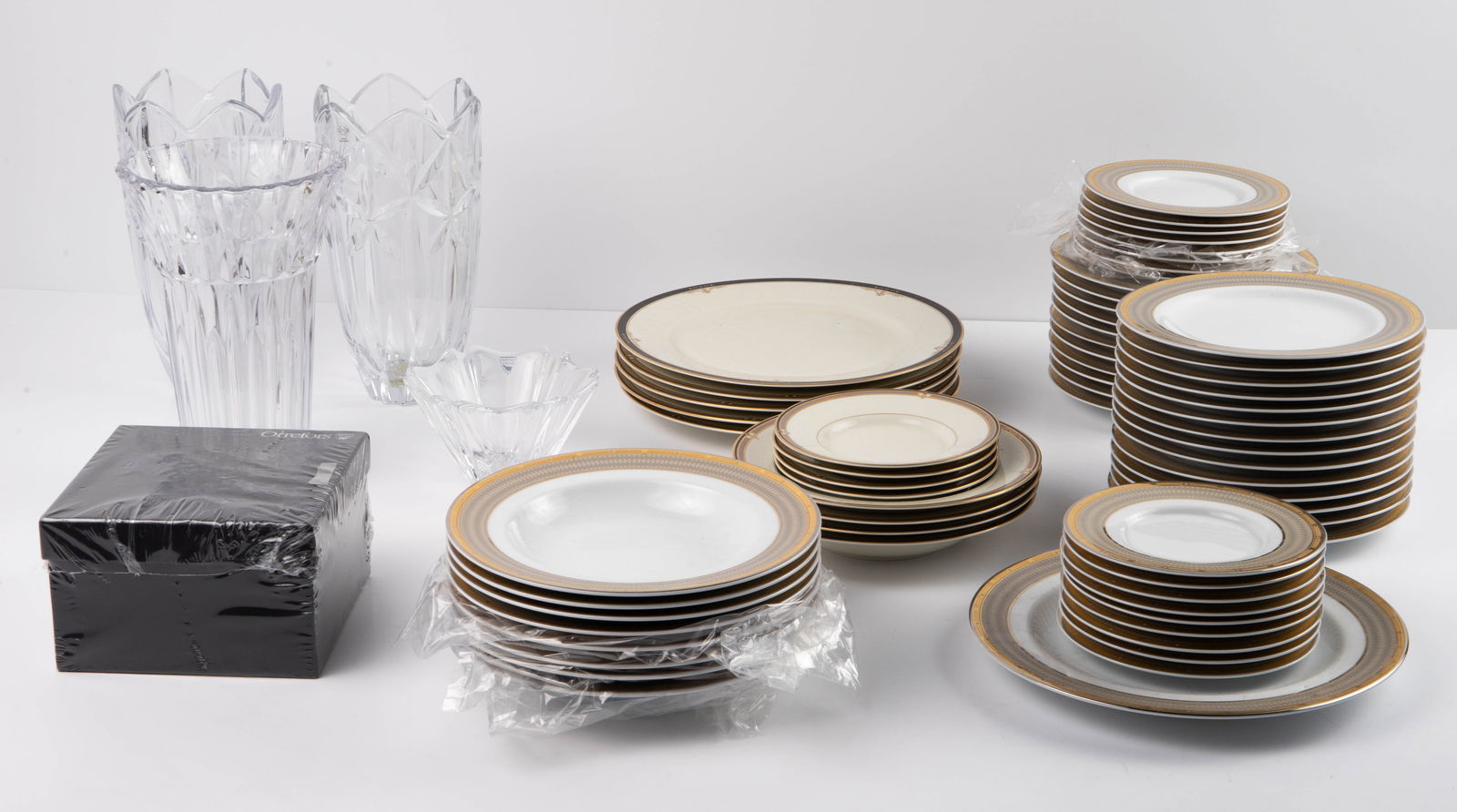 Lot of Crystal & China: Lenox, Orrefors, Mikasa. (1 of 10)