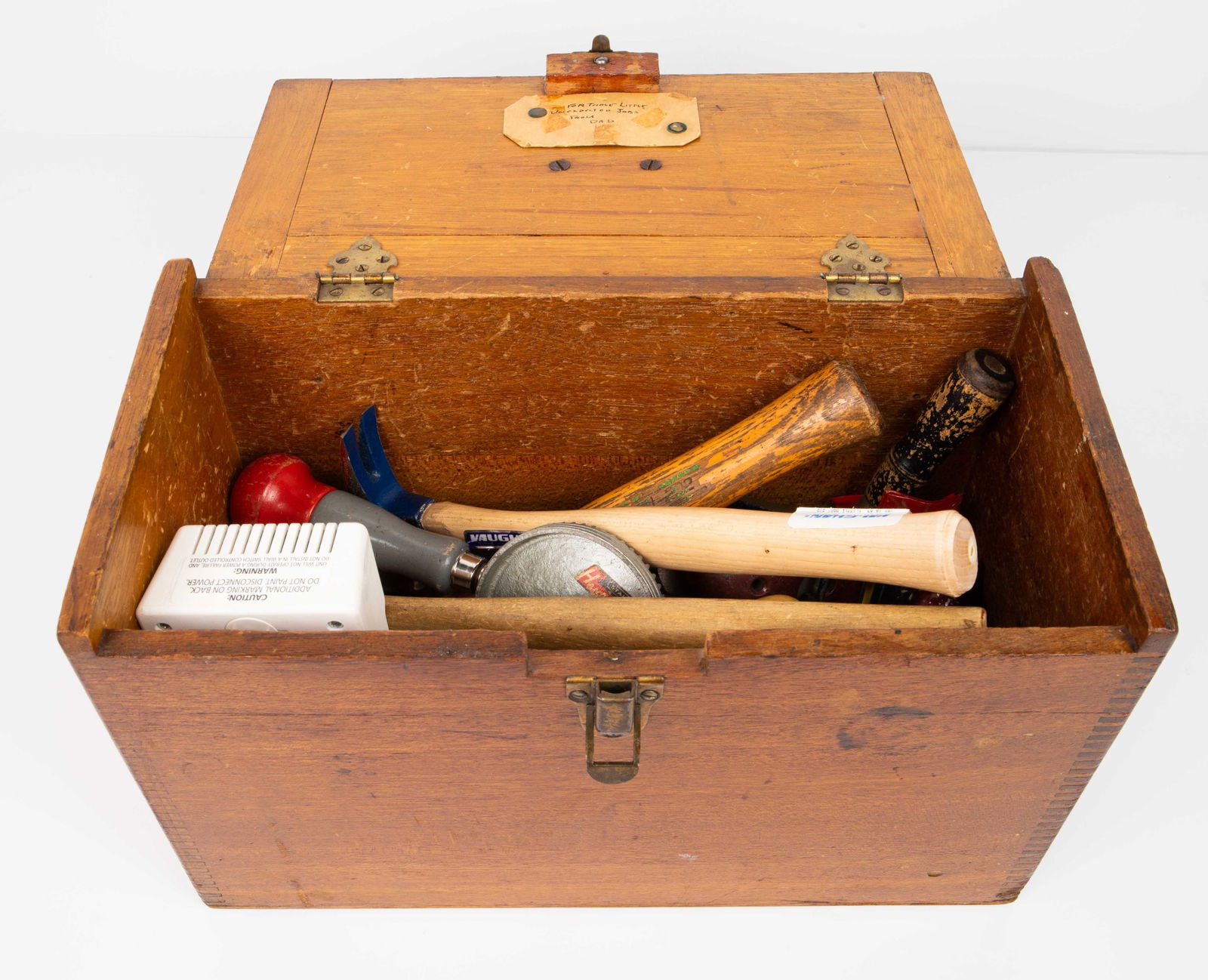Vintage Wood Tool Box w/ Tools. (1 of 3)