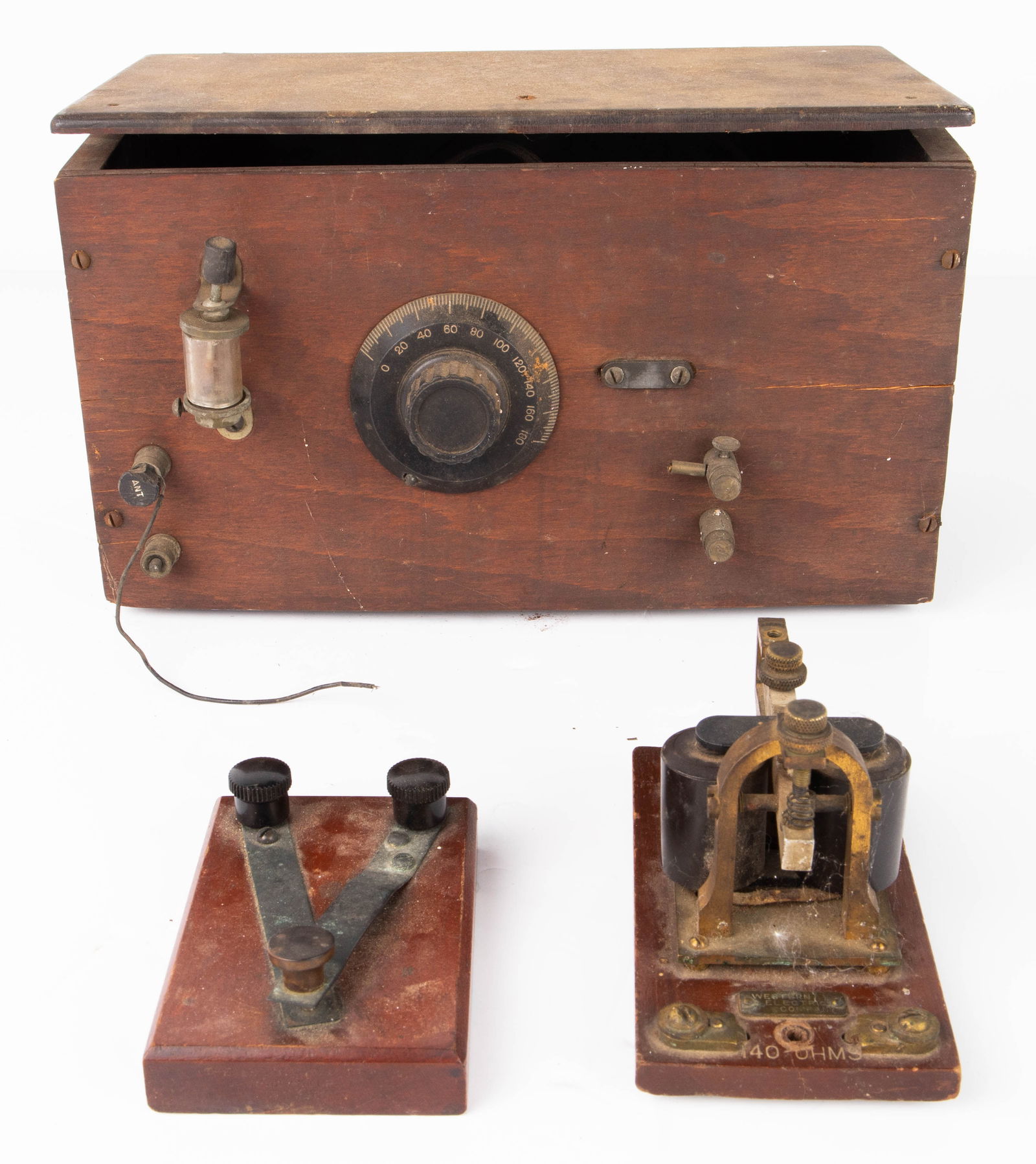 Antique Radio, Headphones & Telegraph Tools - W.E. (1 of 3)