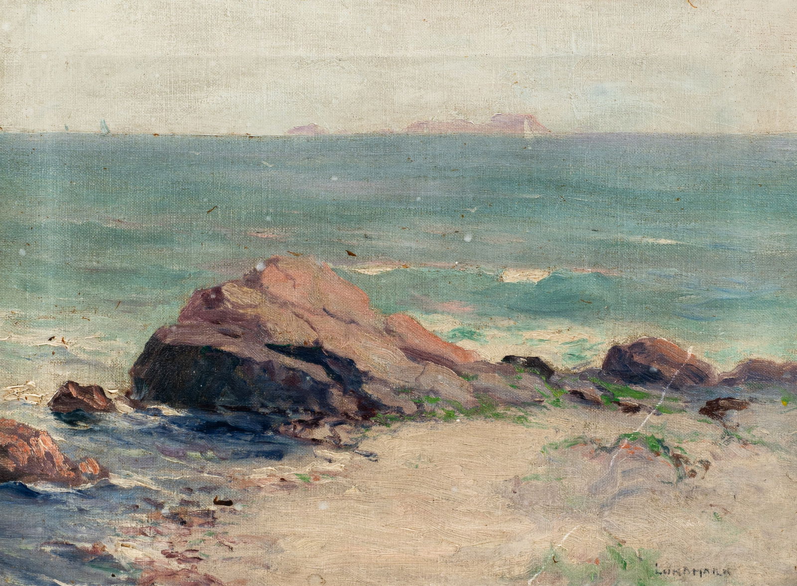 Seascape Oil Painting by Leon Lundmark. (1 of 5)