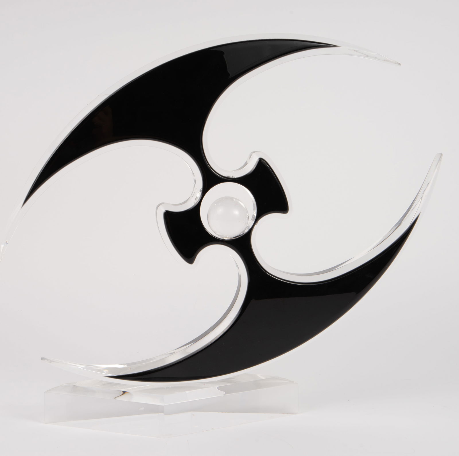 Shlomi Haziza Black Lucite Table Sculpture. (1 of 5)