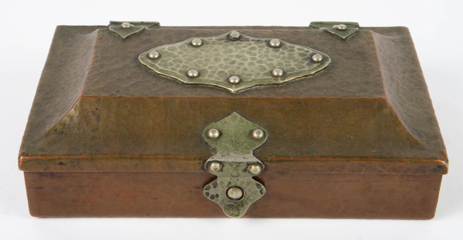 Joseph Heinrichs Hammered Copper & Silver Box. (1 of 5)