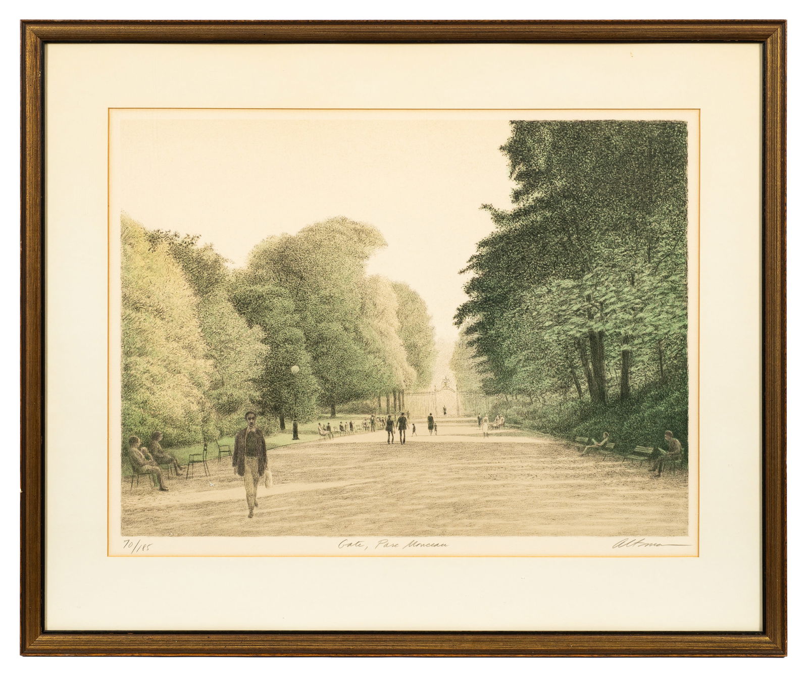 "Gate, Parc Monceau", Harold Altman Lithograph. (1 of 9)