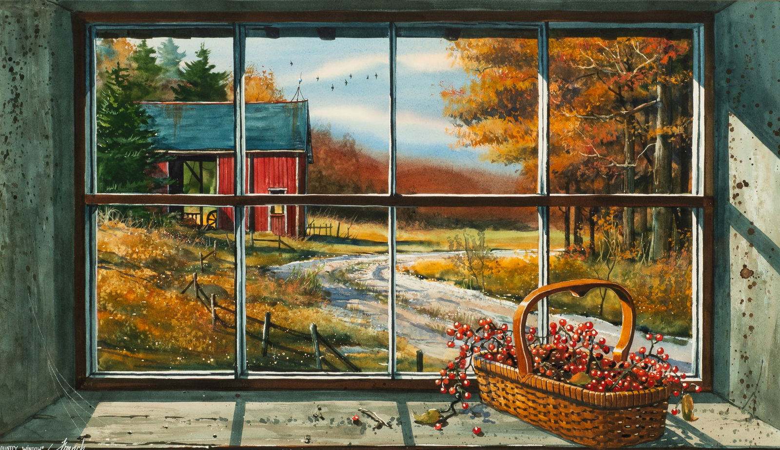 "country Window", Painting By Michael French. Auction
