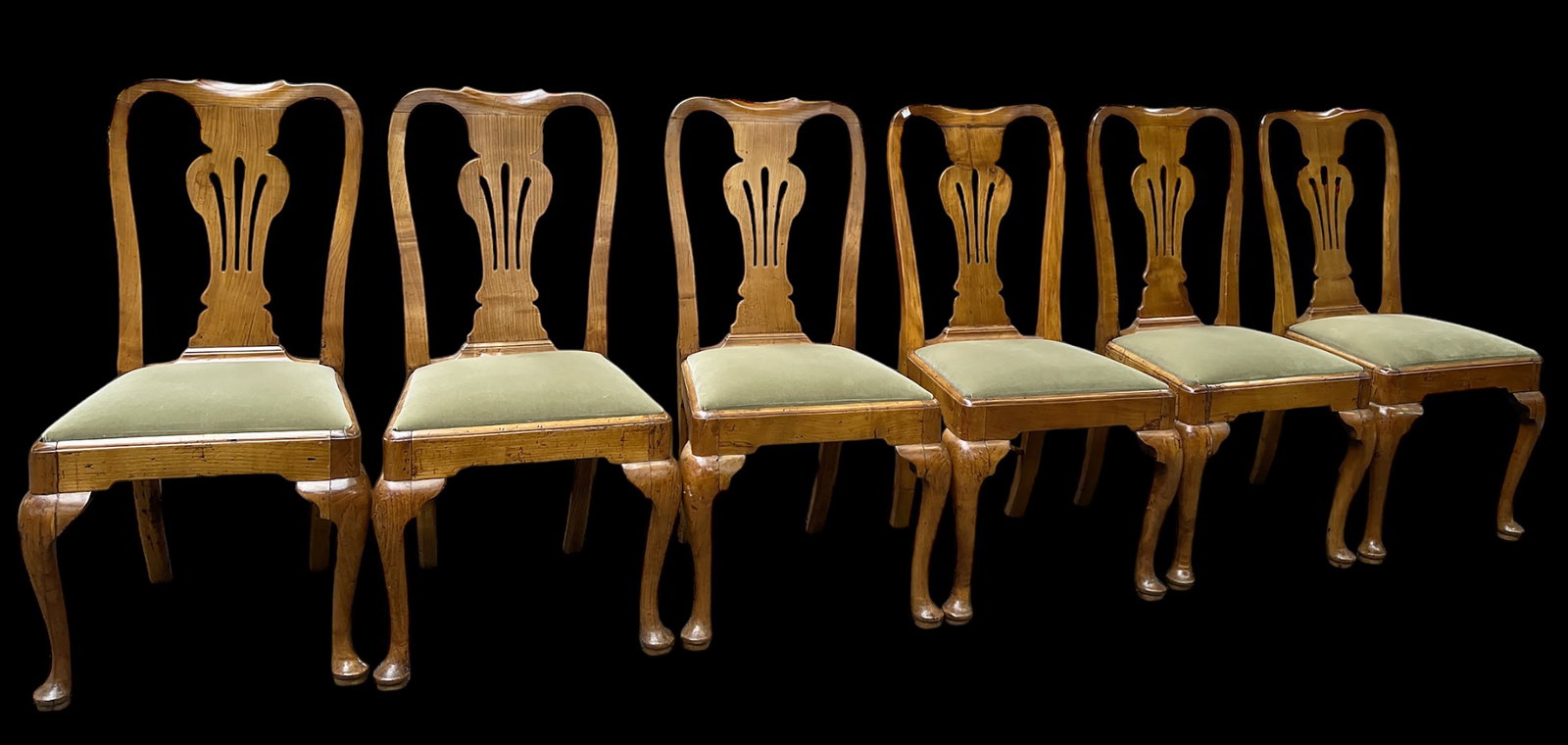 Set of Six 18th Century Pearwood Chairs. (1 of 4)