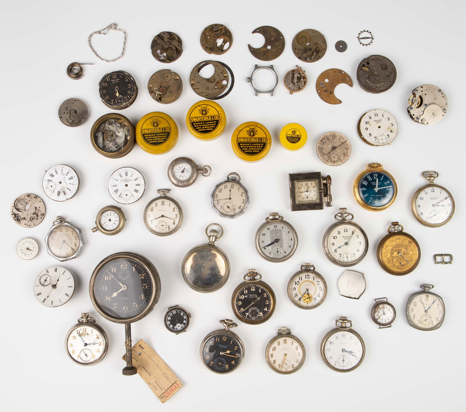 Large Lot of Pocket Watches, Watch Parts, & More. (1 of 6)