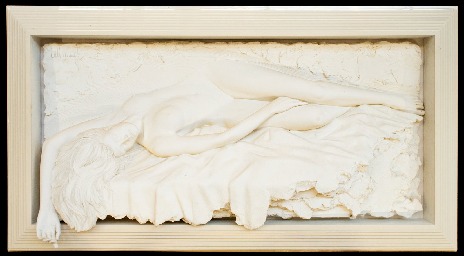 Harmony, Large Nude Relief Sculpture by Bill Mack.: Artist(s): Bill Mack (America, b. 1949) Medium: Bonded sand relief sculpture. Signature(s): Signed and numbered (70/120) upper left. Paperwork: N/A Damage: There are a few spots of discoloration to he