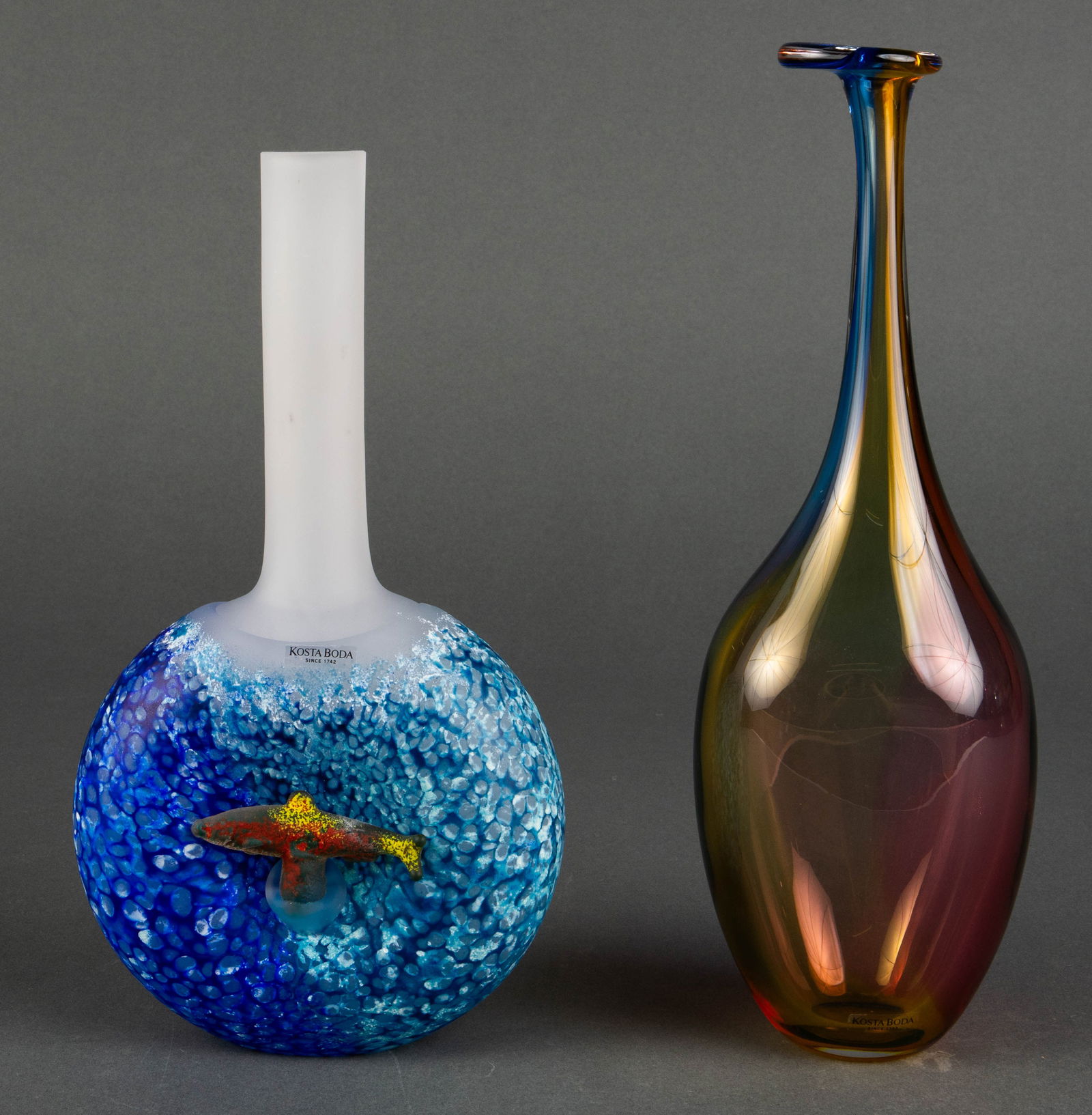 Kosta Boda Kjell Engman Reef & Fidgi Vases. (1 of 7)