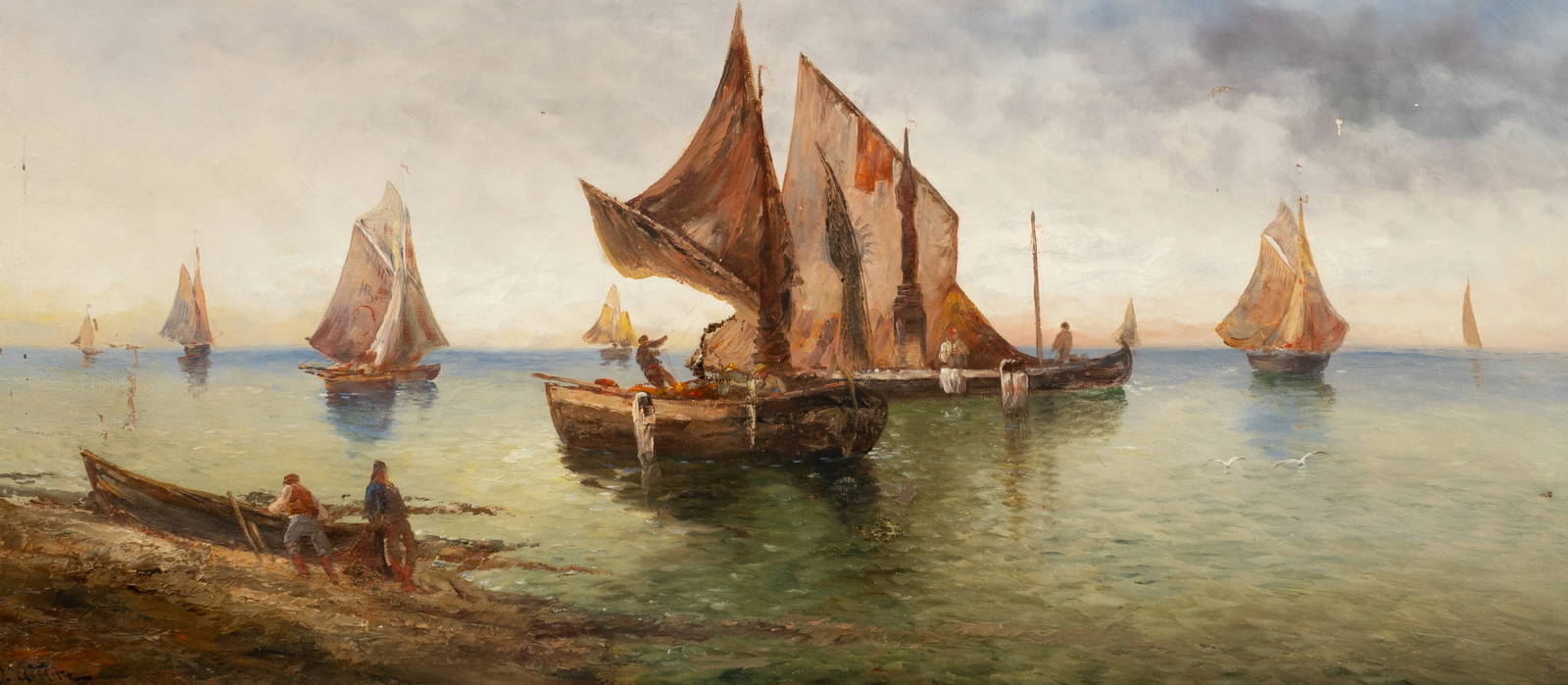 Maritime Oil Painting By Otto Witte. Auction