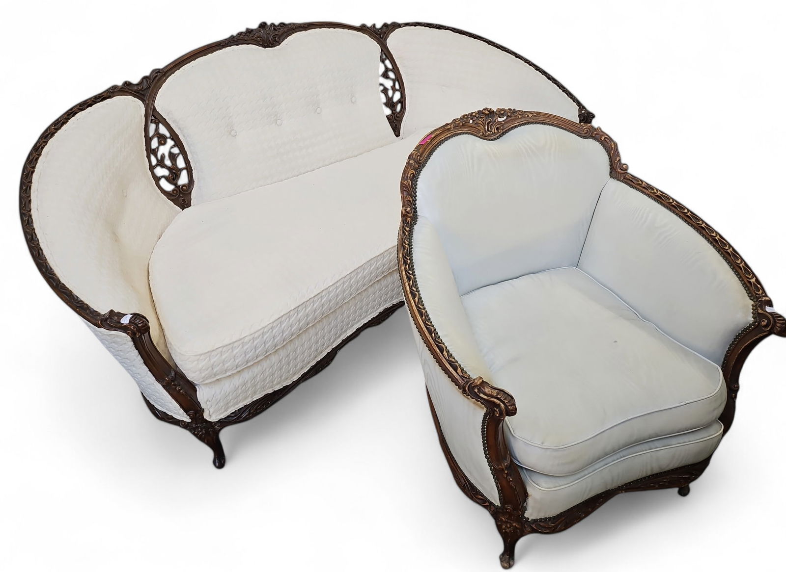 French Carved Sofa & Chair. (1 of 3)