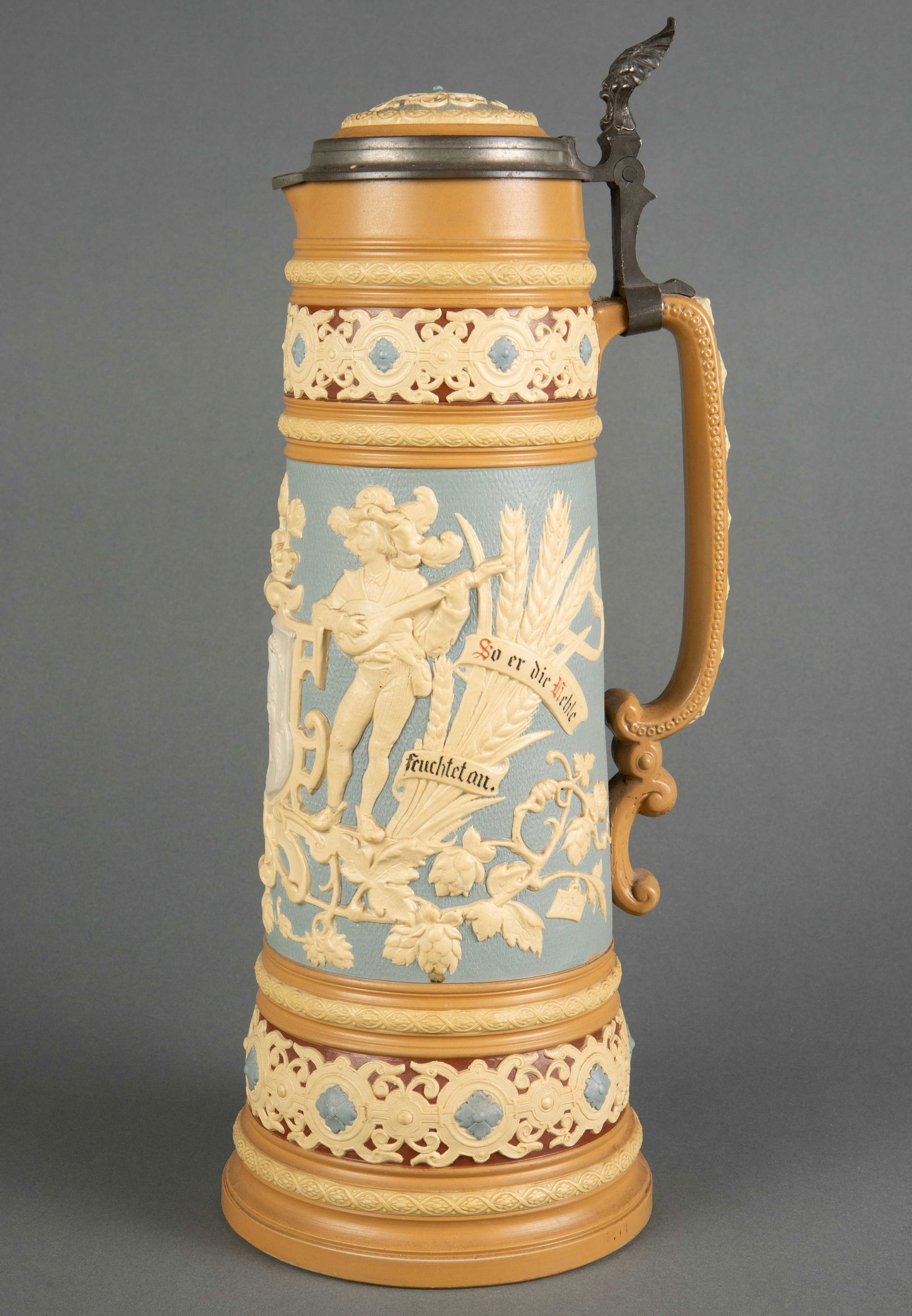 Mettlach #1739 Stein w/ Coat of Arms Design. (1 of 5)
