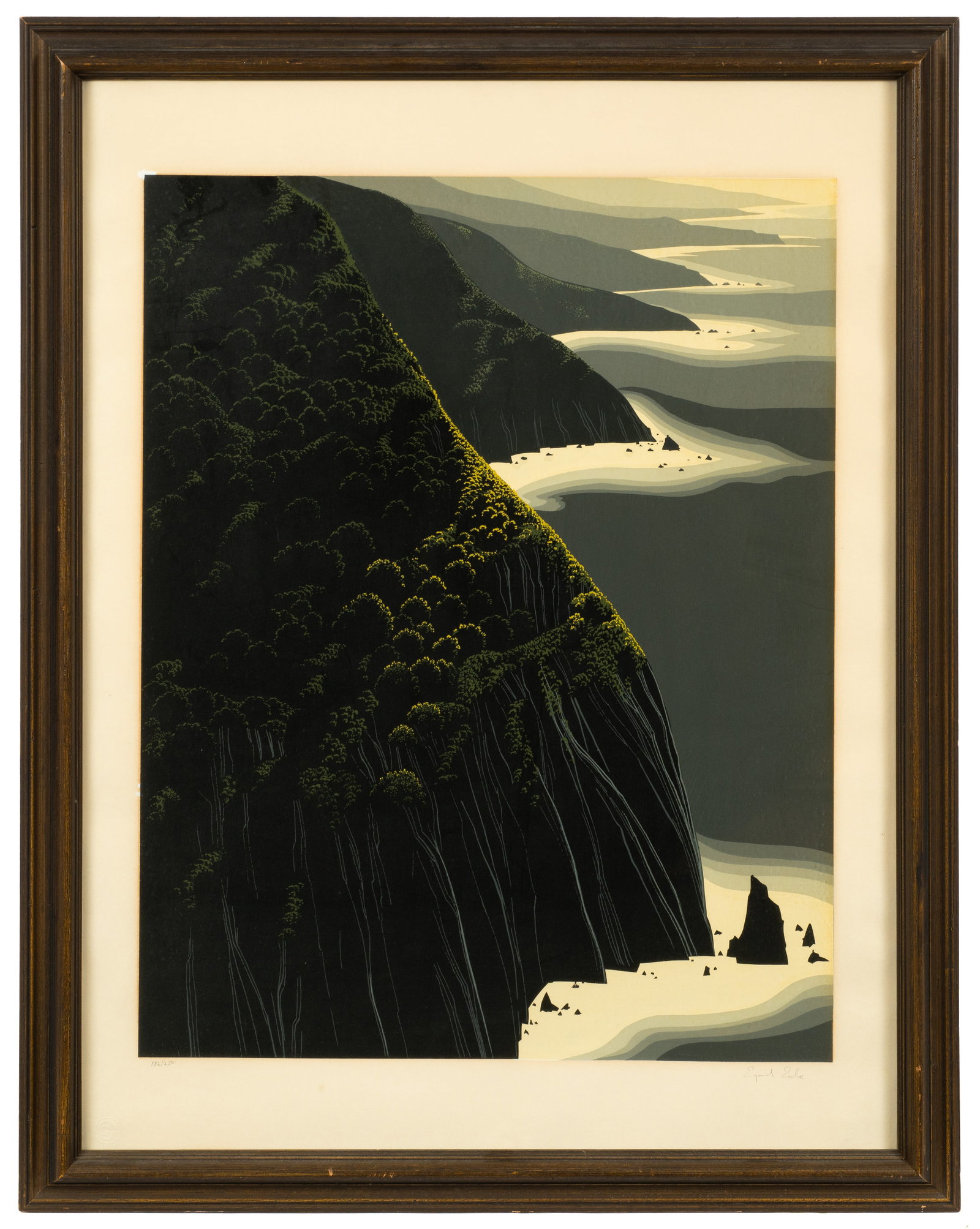 "Gray Big Sur", Screenprint by Eyvind Earle. (1 of 6)