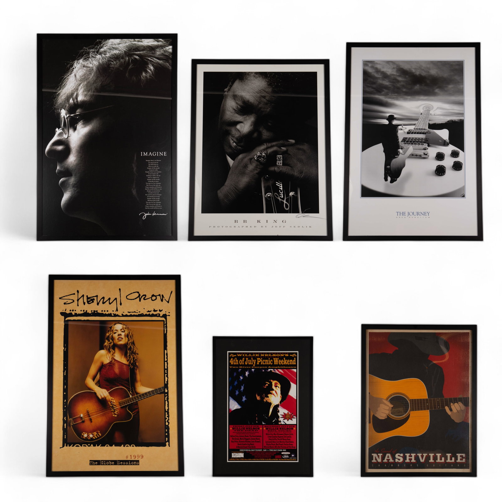 Lot of 6 Music Posters, Framed - B.B. King, etc. (1 of 7)