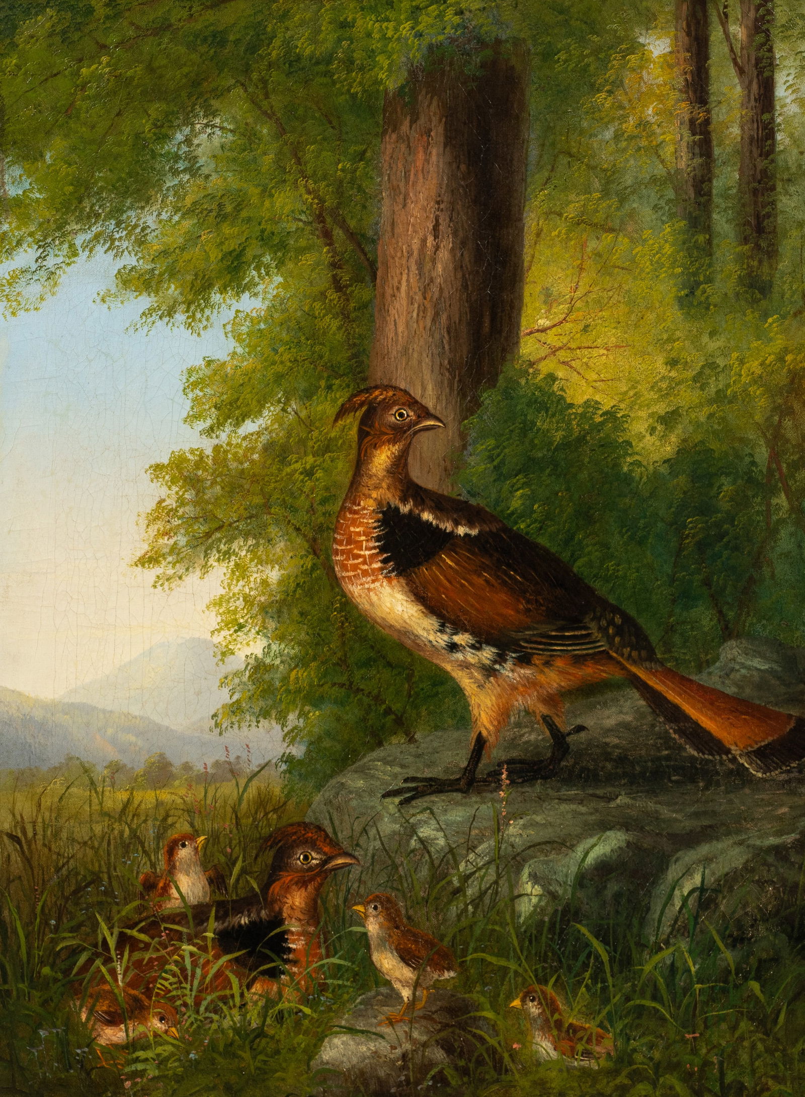 19th Cent. Painting of Grouses, Attr. Howard Hill. (1 of 4)