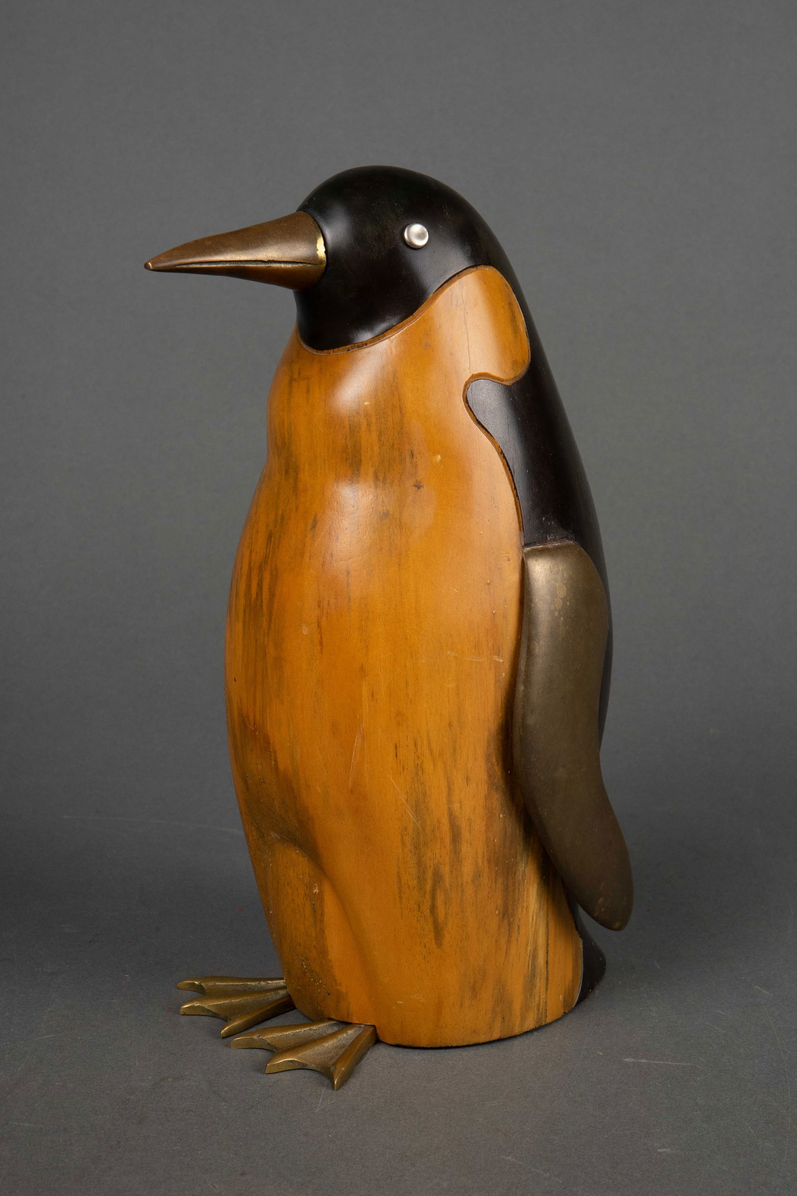 Frederick Cooper Brass & Wood Penguin Sculpture. (1 of 4)
