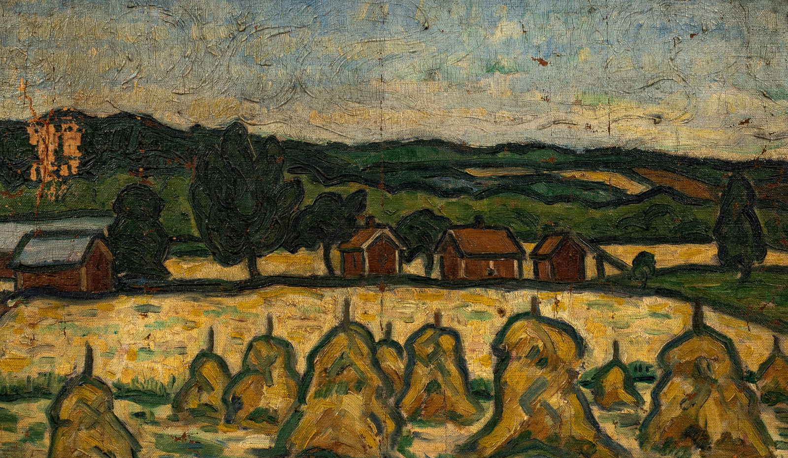 Antique Expressionist Landscape, Signed. (1 of 6)