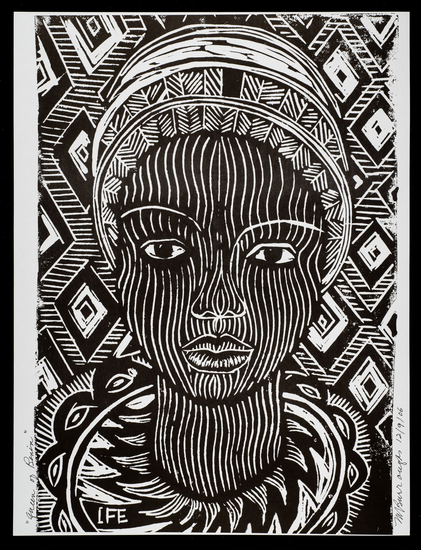 Unframed Signed Margaret Burroughs Lithograph. (1 of 4)