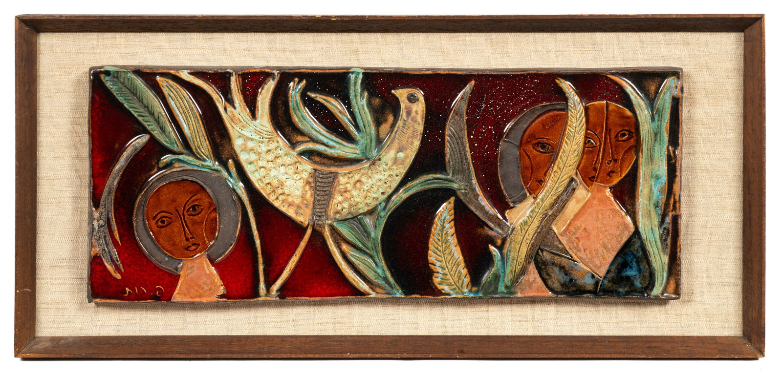 Women with Peace Bird, Plaque by Ruth Faktor. (1 of 6)