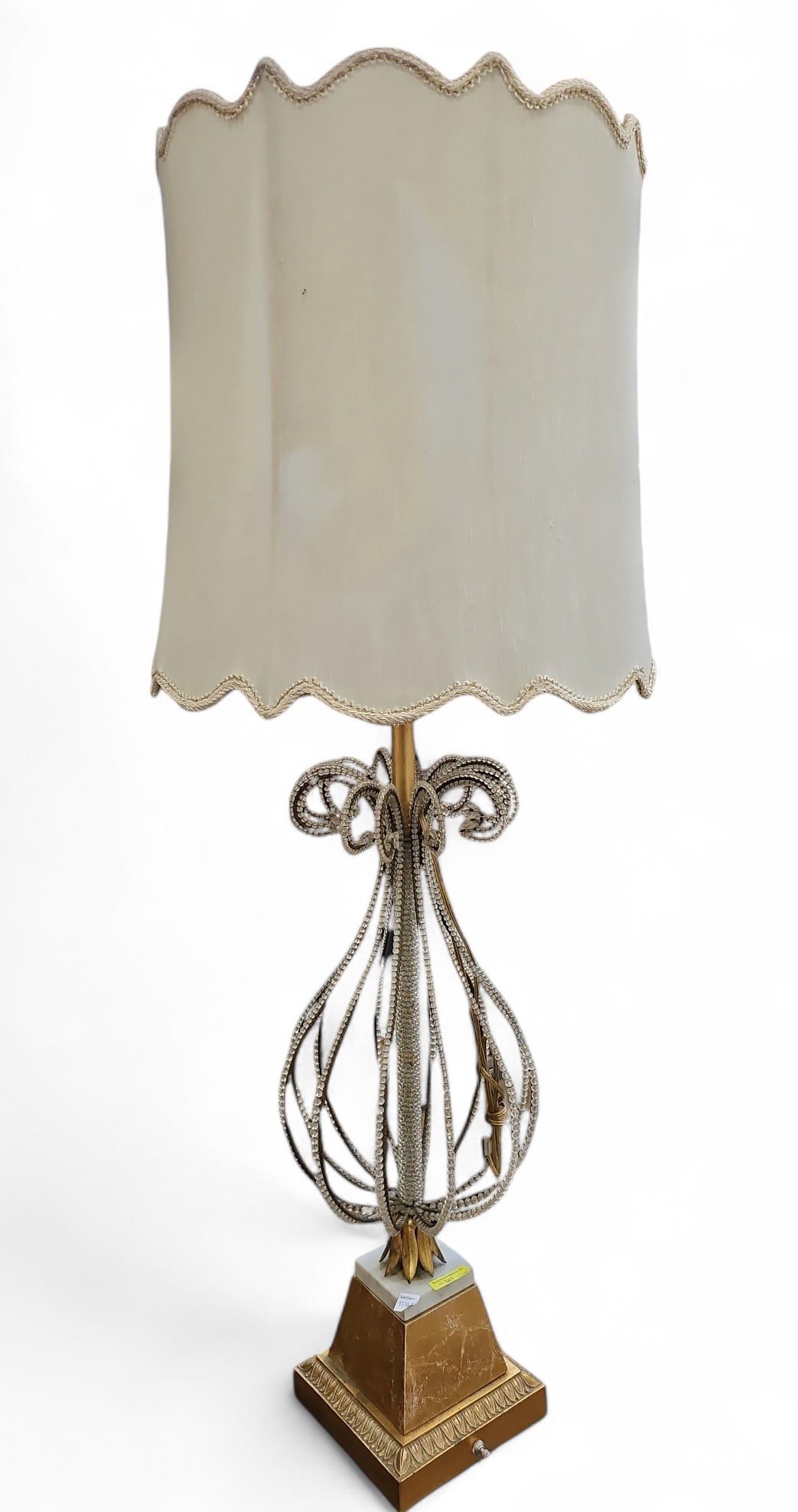 Large Beaded Mid-Century Modern Table Lamp. (1 of 1)