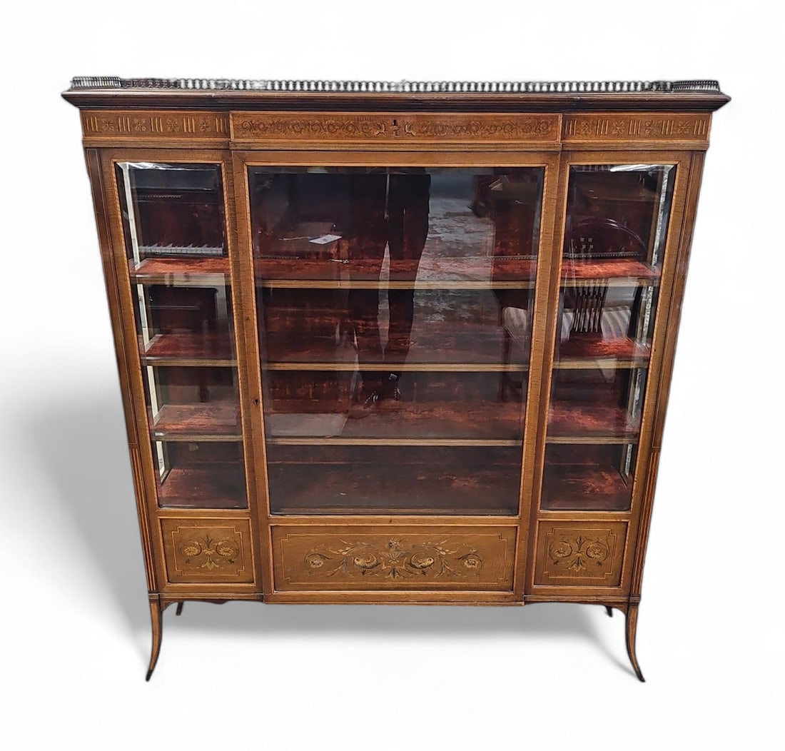 Edwardian Display Cabinet by Edwards and Roberts. (1 of 2)