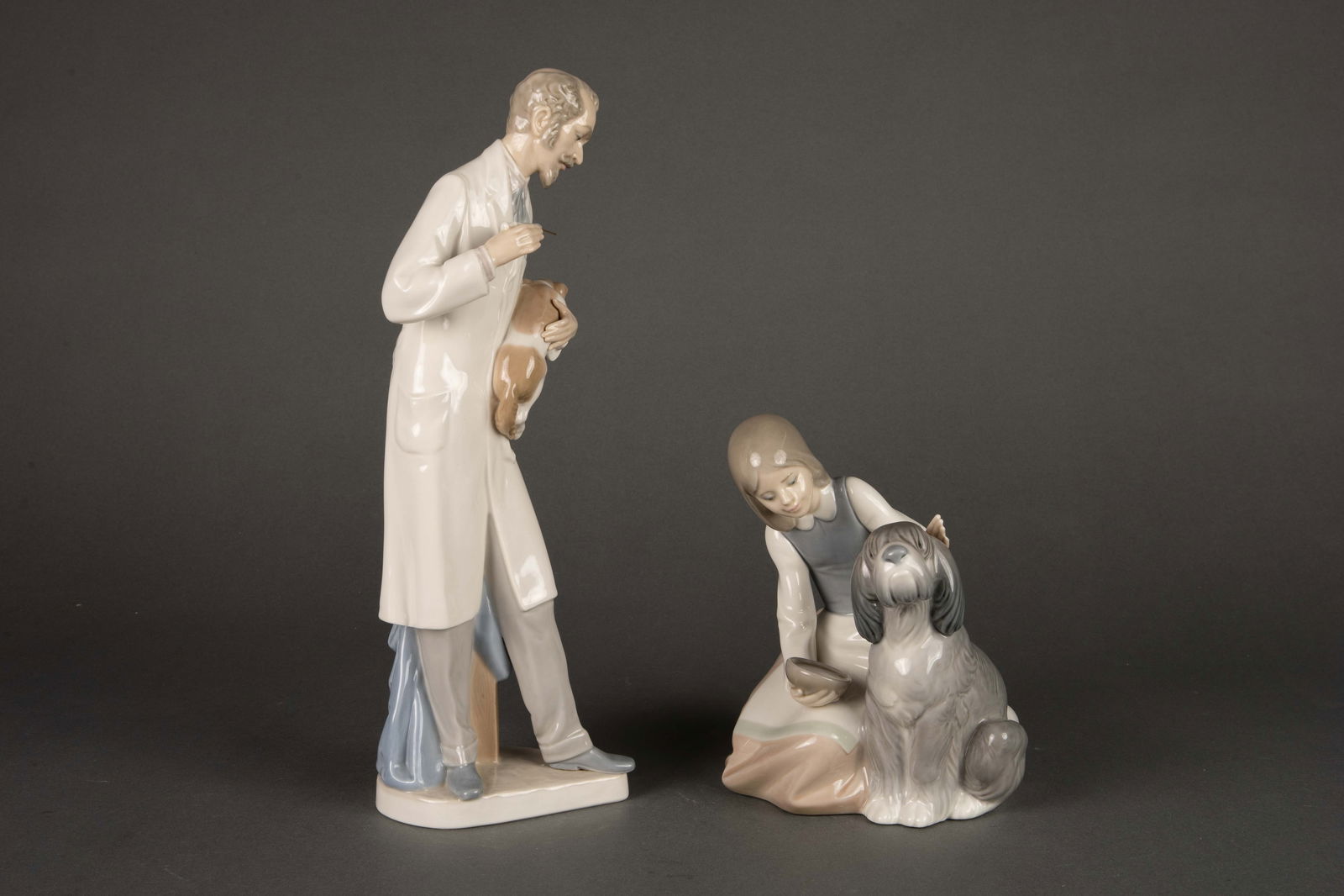 Two Lladro Figurines With Dogs - Vet & Girl. (1 of 7)