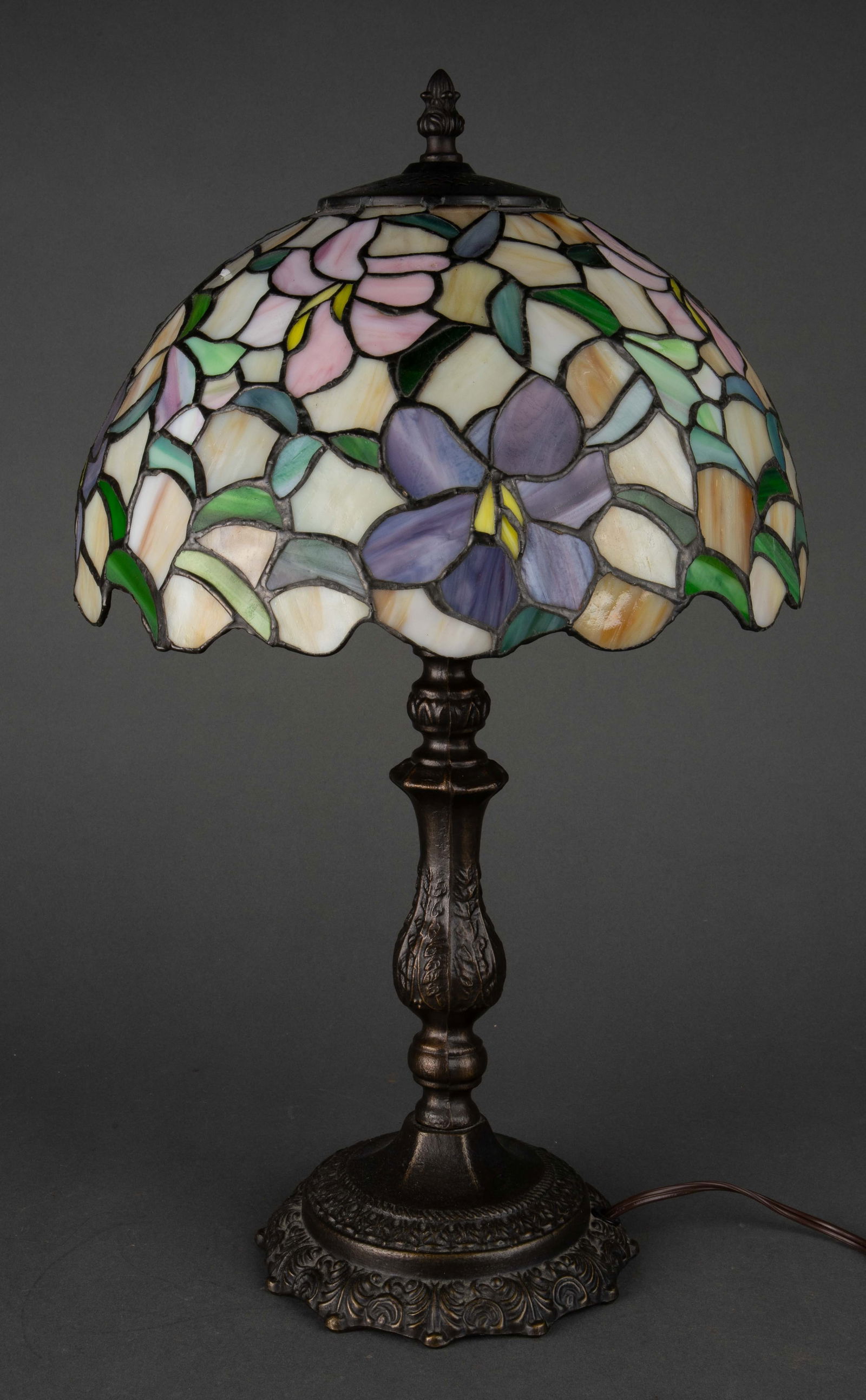 Contemporary Stained Glass Metal Table Lamp. (1 of 6)