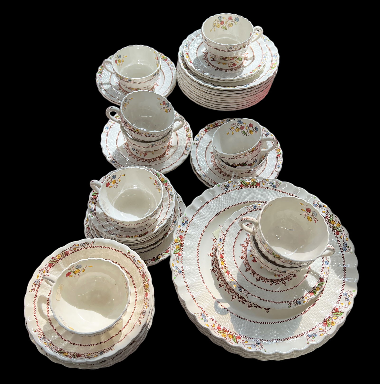 50 Pc. Copeland Spode Cowslip China Set. (1 of 6)