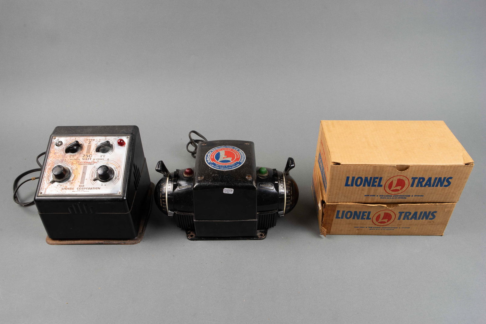 Lot: Lionel Train Transformers & Track Switches. (1 of 7)