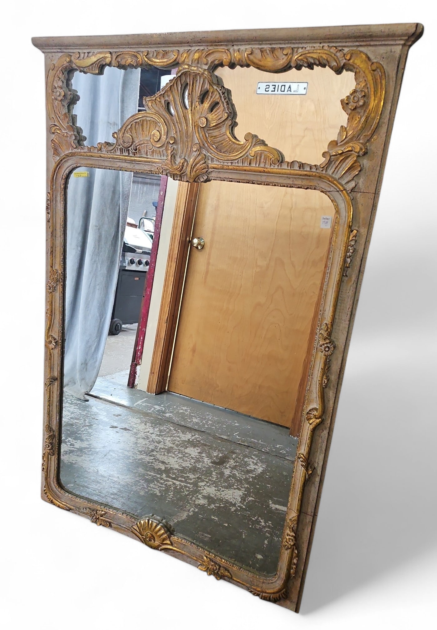 Gampbel Stoll Louis XV Style Gilt & Painted Mirror (1 of 1)